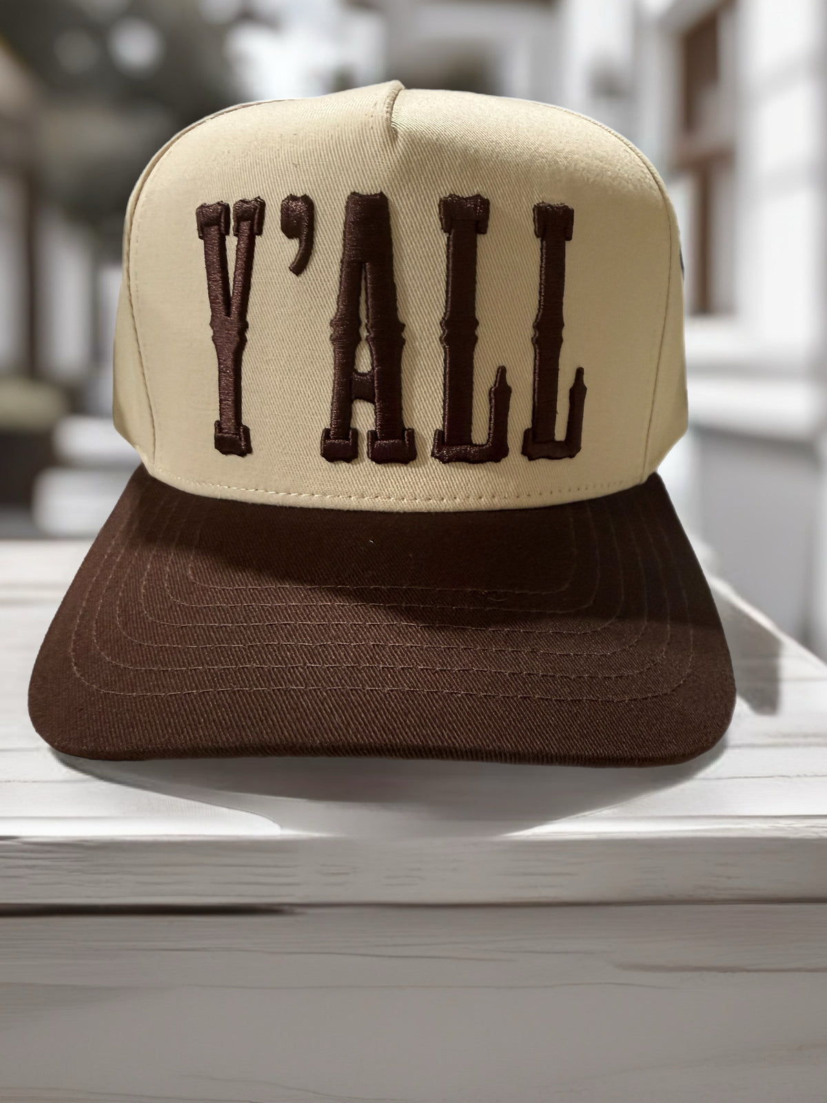 Y’ALL canvas 2 tone hat CC brand