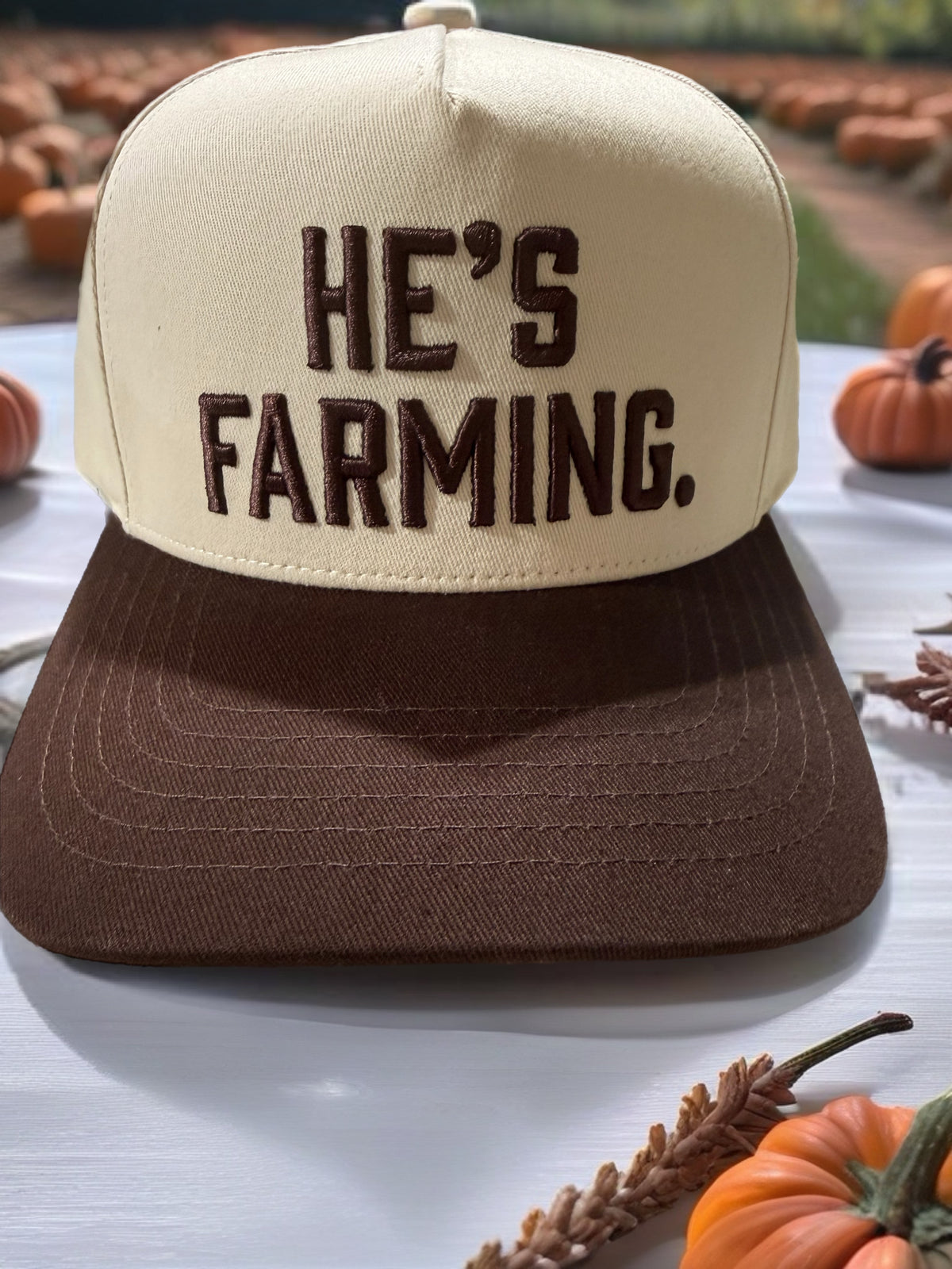 He’s Farming canvas 2 tone hat CC brand