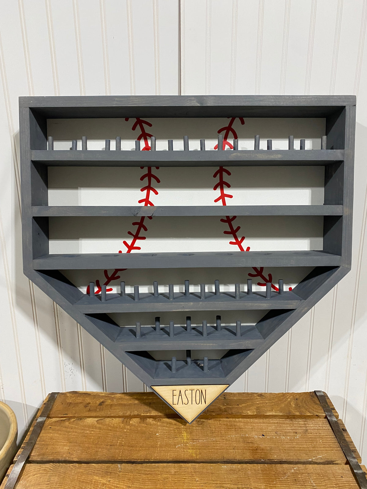 Baseball ring & Baseball Holder, Homeplate ,Personalized