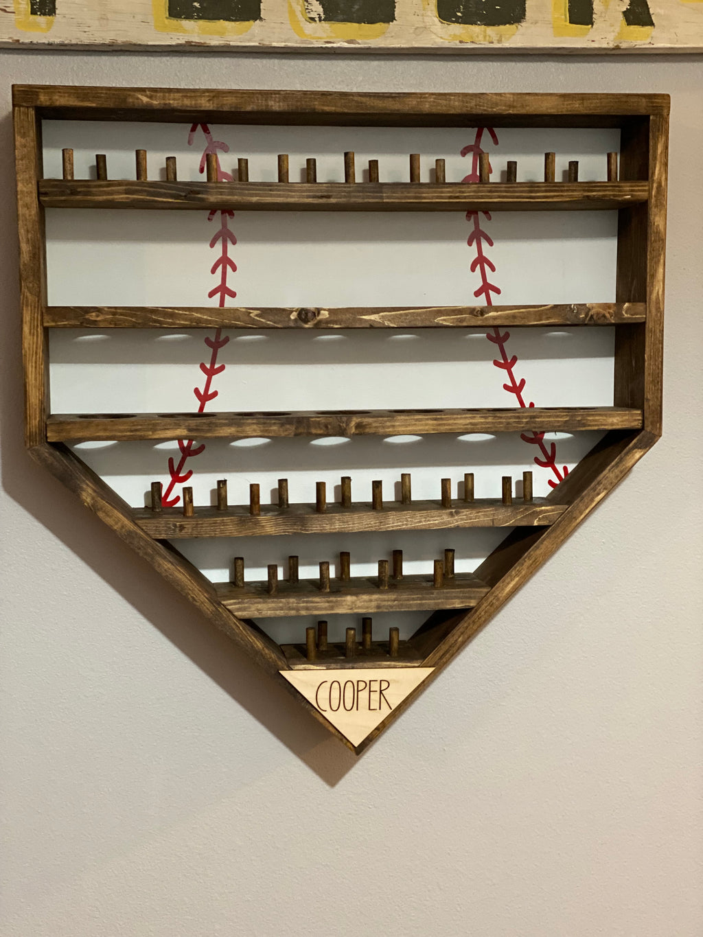 Baseball ring & Baseball Holder, Homeplate ,Personalized