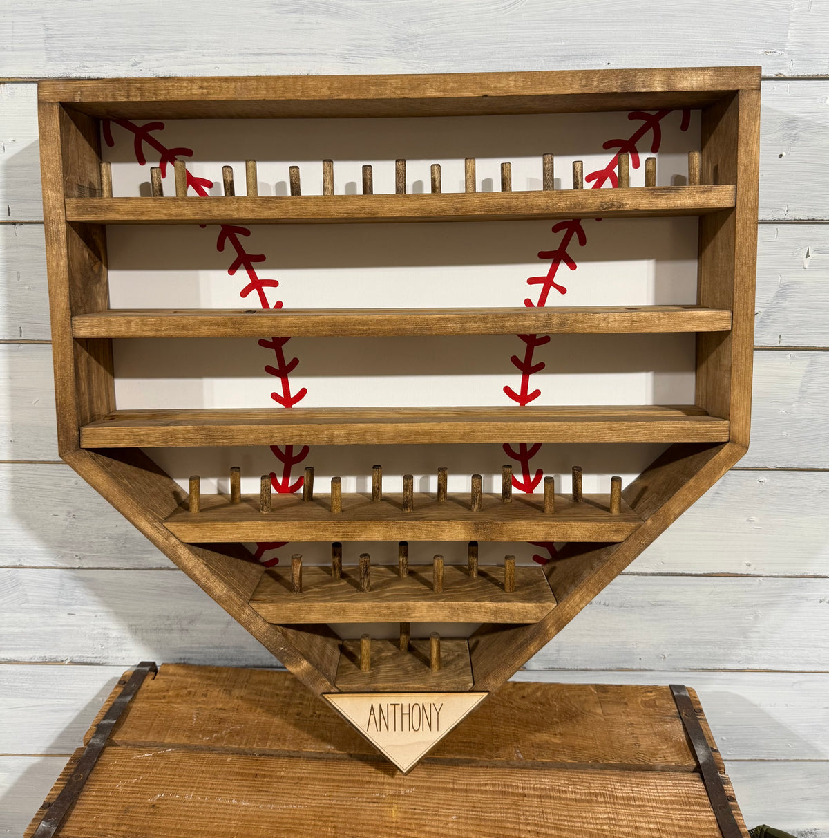 Baseball ring & Baseball Holder, Homeplate ,Personalized