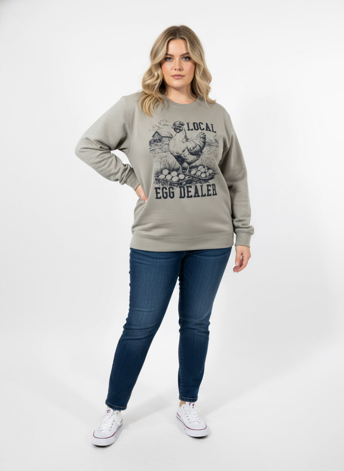 "Local Egg Dealer" Crewneck  Sweatshirt