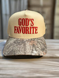 Gods Favorite, CC Brand camo/cream canvas hat