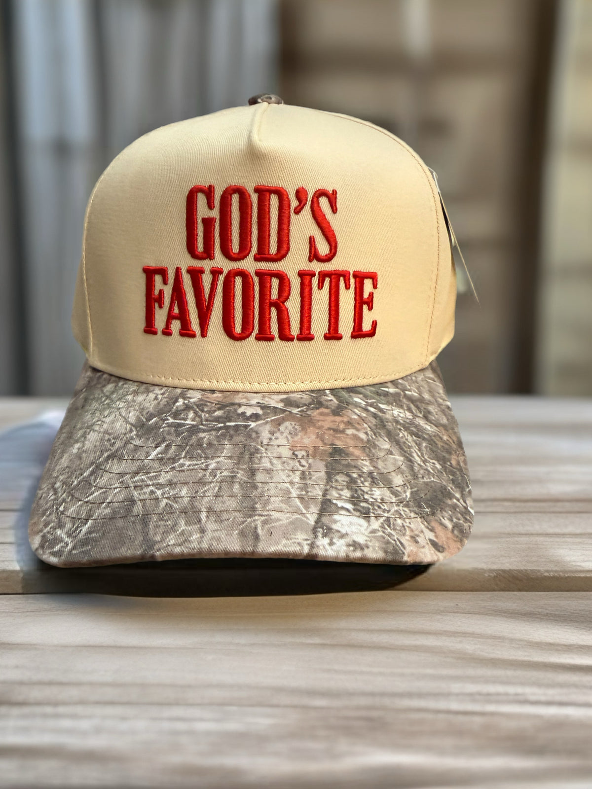 Gods Favorite, CC Brand camo/cream canvas hat