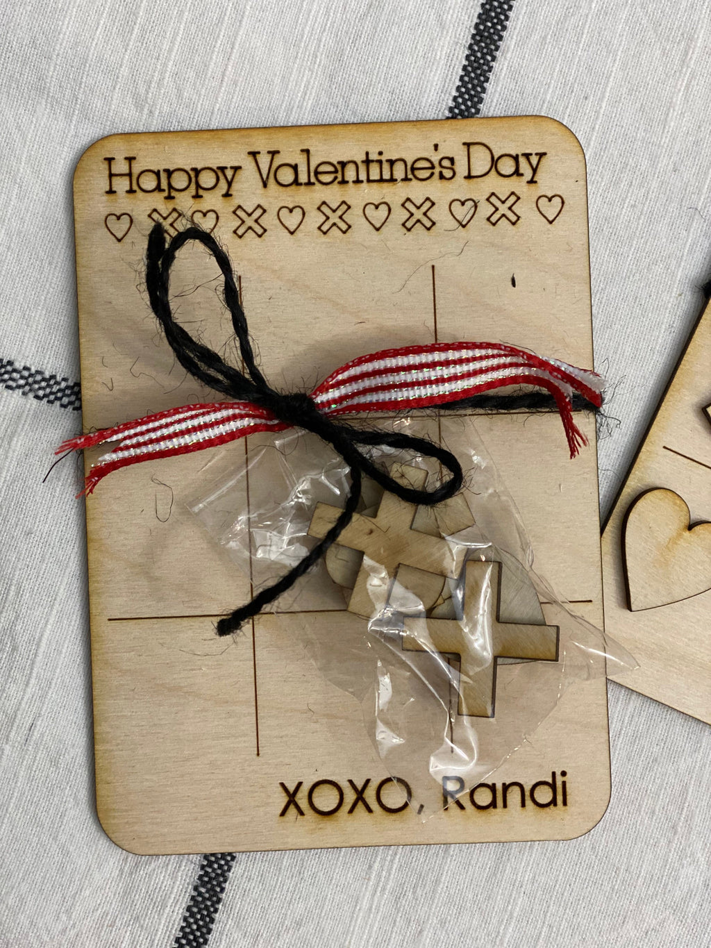 Valentine’s Day Card, Personalized Tic Tac toe, Happy Valentines Day, gift ideas
