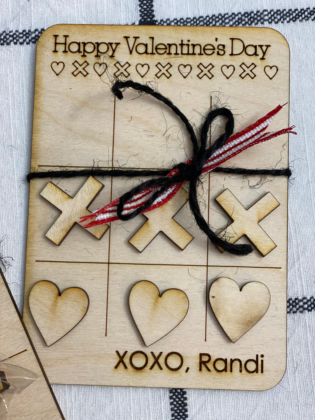 Valentine’s Day Card, Personalized Tic Tac toe, Happy Valentines Day, gift ideas