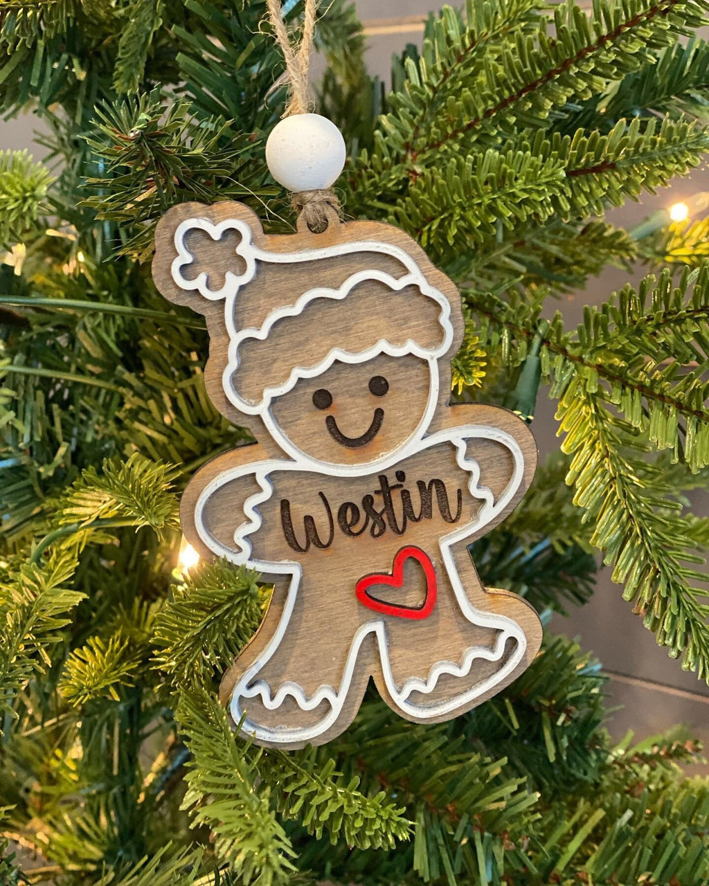 Gingerbread Boy & Girl personalized Ornament/ Christmas Ornament