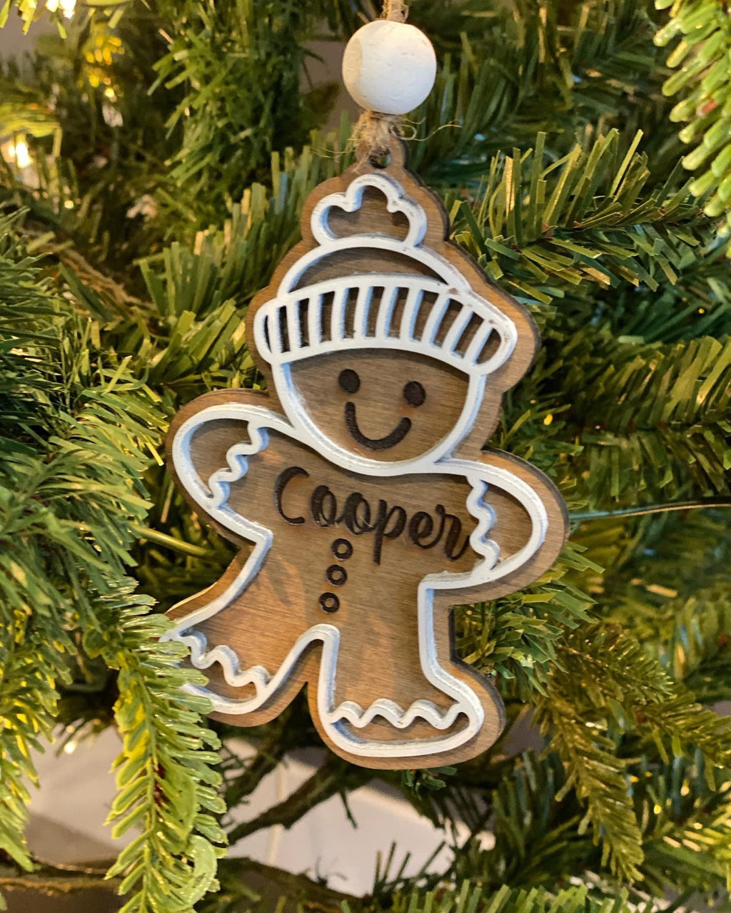 Gingerbread Boy & Girl personalized Ornament/ Christmas Ornament