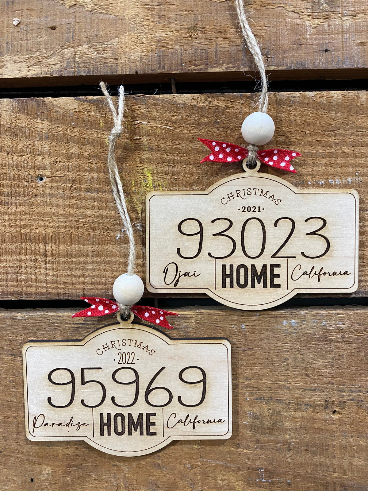 Personalized Zip Code Christmas Ornament, Realtor Gift, housewarming gift, our first home