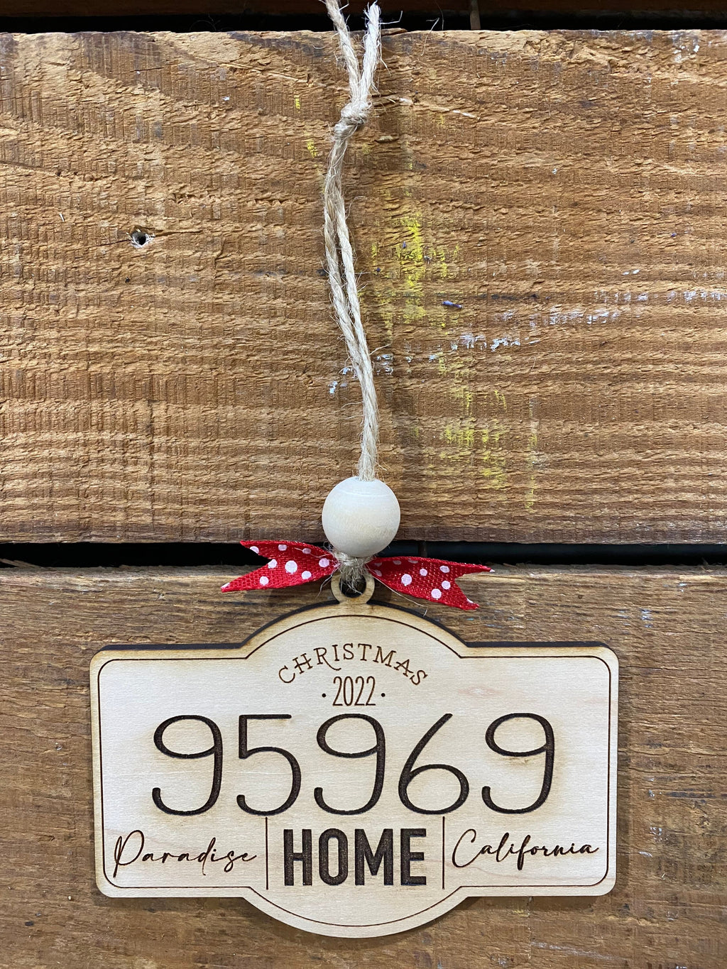 Personalized Zip Code Christmas Ornament, Realtor Gift, housewarming gift, our first home