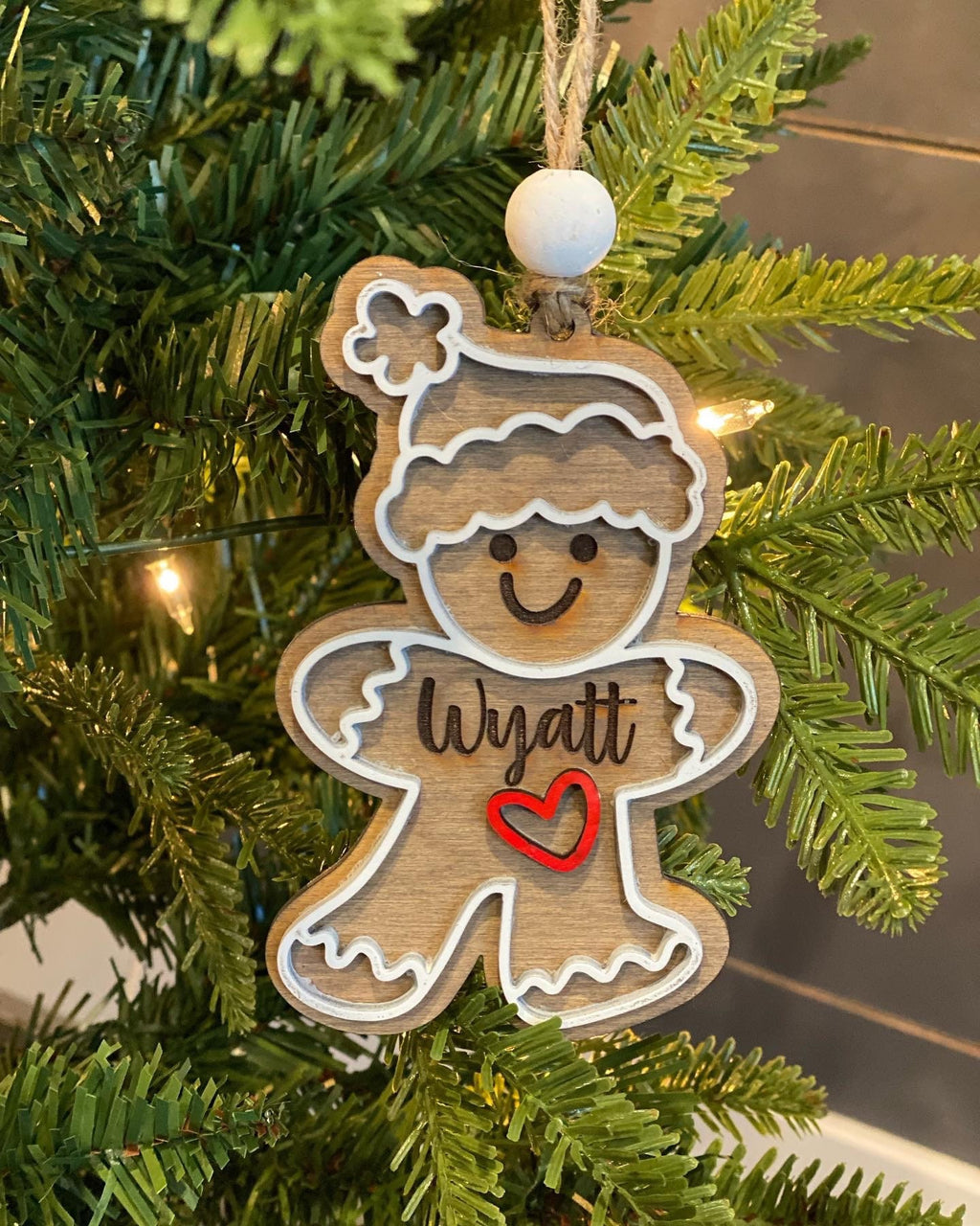 Gingerbread Boy & Girl personalized Ornament/ Christmas Ornament
