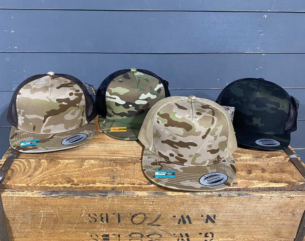 YP Classics Trucker Hat/Custom Patch Hat/Logo Hats/Laser Engraved Leather Patch/Company or Business Logo Hat/Personalized Hats