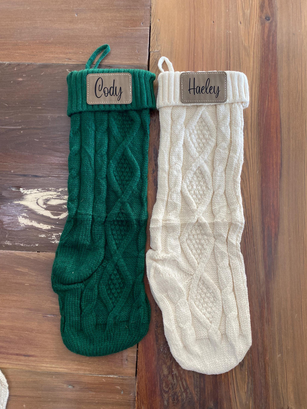 Christmas Stocking/ 18” cable knit Christmas Stocking / personalized
