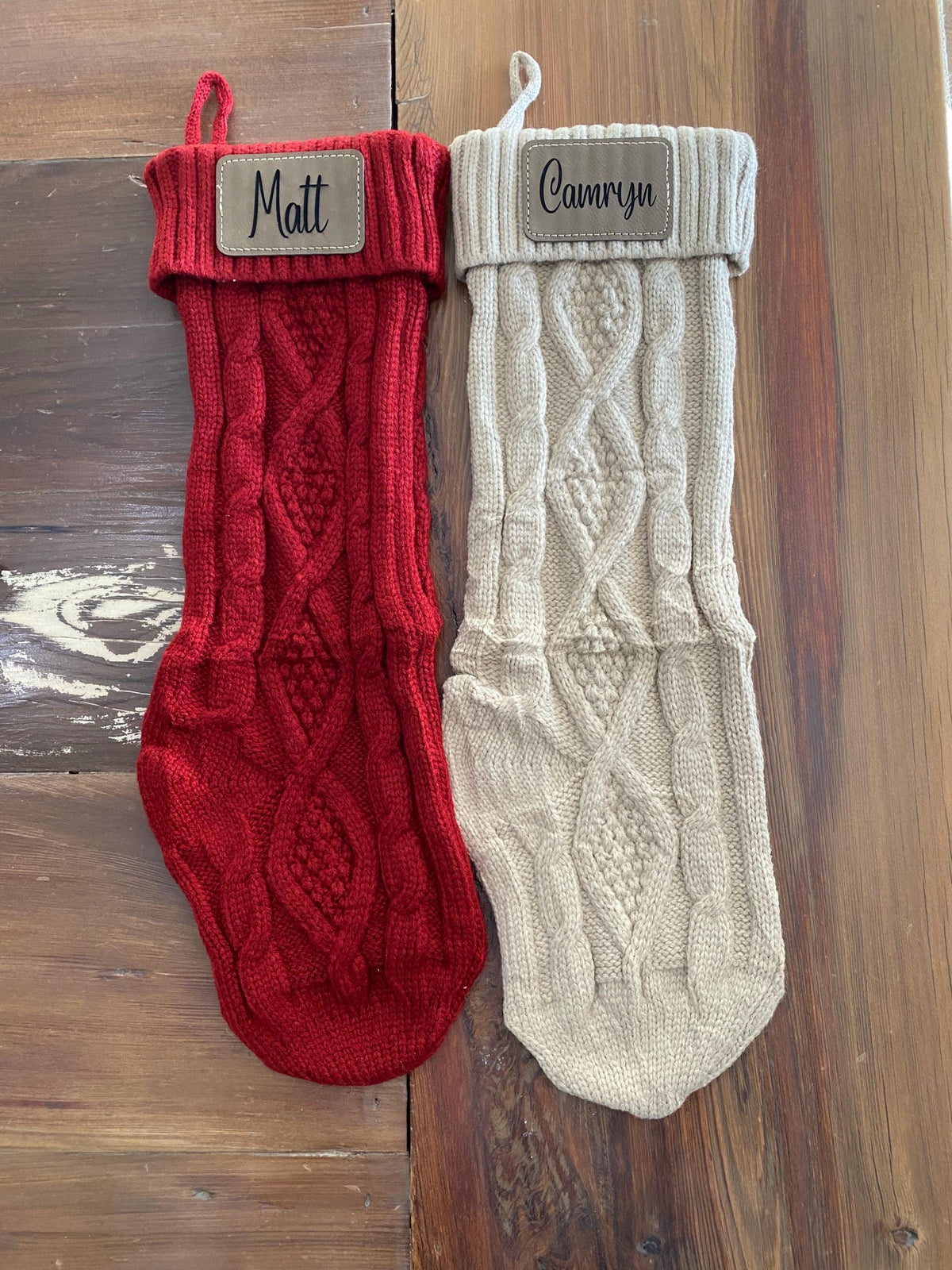 Christmas Stocking/ 18” cable knit Christmas Stocking / personalized