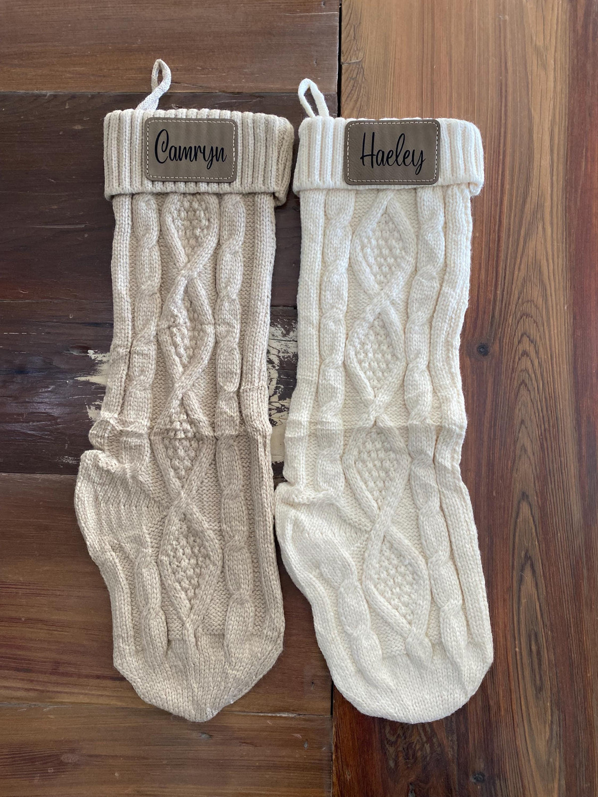 Christmas Stocking/ 18” cable knit Christmas Stocking / personalized