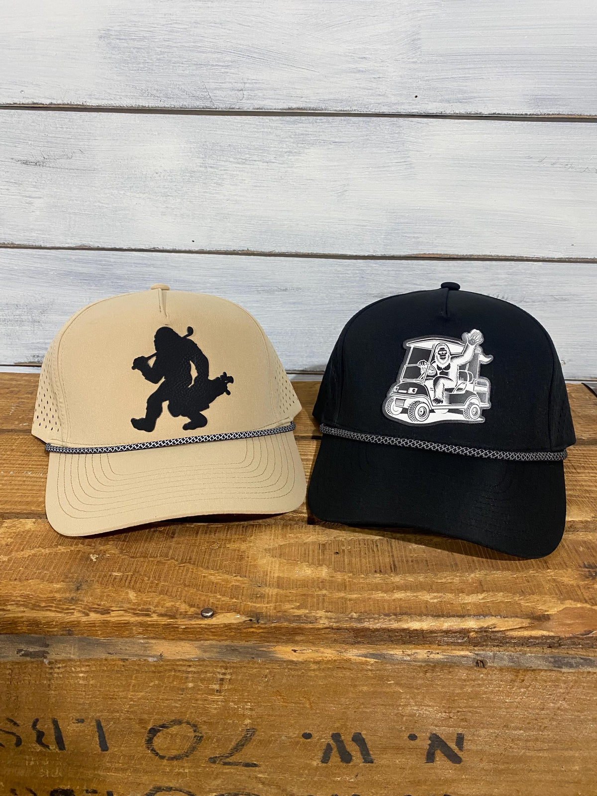YP Classics Trucker Hat/Custom Patch Hat/Logo Hats/Laser Engraved Leather Patch/Company or Business Logo Hat/Personalized Hats